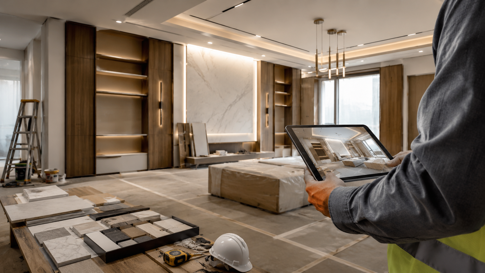 الإشراف والتنفيذ في التصميم الداخلي